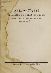 Cover of: Albert Welti: GemÃ¤lde und Radierungen