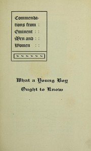 Cover of: What a young man ought to know by Sylvanus Stall
