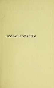 Cover of: Social idealism