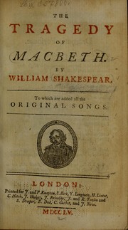 Cover of: The tragedy of Macbeth | William Shakespeare