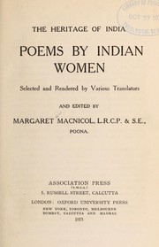 Poems by Indian women by Margaret Grant Campbell Macnicol
