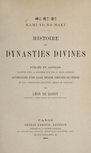 Cover of: Histoire des dynasties divines