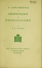 Cover of: A concordance of graphology and physiognomy