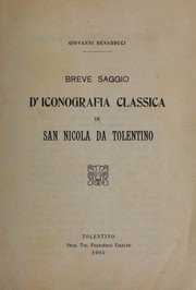 Cover of: Breve saggio d'iconografia classica di San Nicola da Tolentino