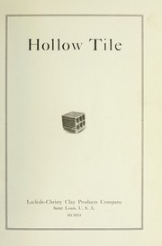 Hollow fire clay building tile by Laclede-Christy Clay Products Co