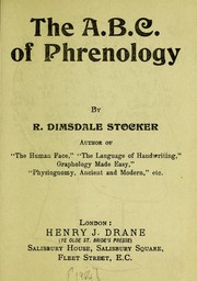 Cover of: The A.B.C. of phrenology by R. Dimsdale Stocker