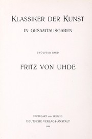 Cover of: Uhde: des Meisters Gemälde in 285 Abbildungen