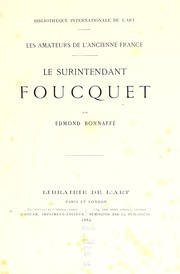 Cover of: Les amateurs de l'ancienne France: le surintendant Foucquet