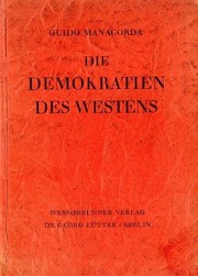 Cover of: Die Demokratien des Westens