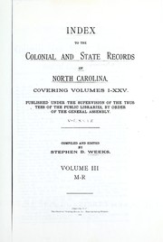 Index to the Colonial and State records of North Carolina by North Carolina