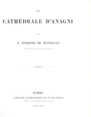 Cover of: La cathédrale d'Anagni