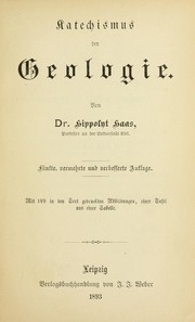 Cover of: Katechismus der Geologie by Hippolyt Julius Haas