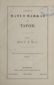 Cover of: Inji l i Mati  o Markas ki Tafsi r ... by J. L. Scott