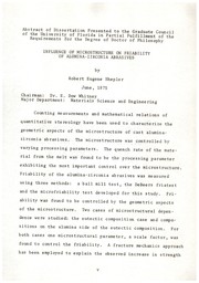 Cover of: Influence of microstructure on friability of alumina-zirconia abrasives by Robert Eugene Shepler, Robert Eugene Shepler