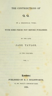 Cover of: The contributions of Q.Q. to a periodical work by Jane Taylor