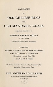 Catalogue of old Chinese rugs and old Mandarin coats by Anderson Galleries, Inc