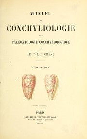 Cover of: Manuel de conchyliologie et de paléontologie conchyliologique