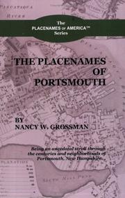 Cover of: The Placenames of Portsmouth by Nancy Wright Grossman