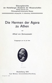 Die Hermen der Agora zu Athen by Alfred von Domaszewski