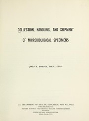 Cover of: Collection, handling, and shipment of microbiological specimens.