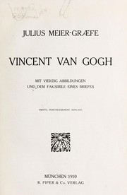 Cover of: Vincent van Gogh: mit vierzig Abbildungen und dem Faksimile eines Briefes