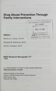 Cover of: Drug abuse prevention through family interventions