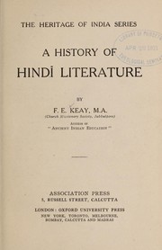 Cover of: A history of Hindī literature.