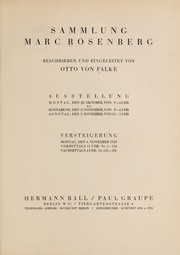 Cover of: Sammlung Marc Rosenberg