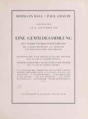 Cover of: Eine Gem©Þldesammlung aus s©ơddeutschem F©ơrstennbesitz mit einigen Beitr©Þgen aus Berliner und westf©Þlishem Privatbesitz