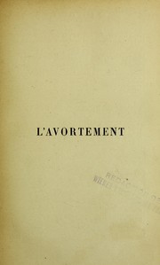 Cover of: L'avortement