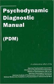 Cover of: Psychodynamic Diagnostic Manual by Alliance of Psychoanalytic Organizations