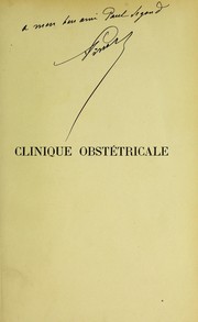 Cover of: Clinique obst©♭tricale