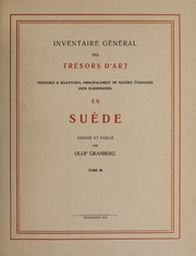 Cover of: Inventaire général des trésors d'art by Olof Granberg