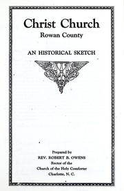 Cover of: Christ Church, Rowan County by Robert Bruce Owens