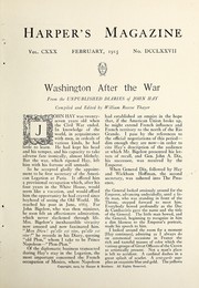Cover of: Washington after the war: from the unpublished diaries of John Hay