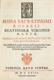 Missa sacratissimi rosarii Beatissimae Virginis Mariae by Catholic Church