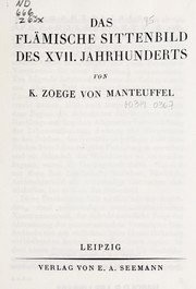 Cover of: Das flÃ¤mische Sittenbild des XVII. Jahrhunderts