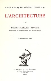 Cover of: L' architecture