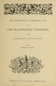 Cover of: Official catalogue of the industrial department by London International Exhibition (1862)