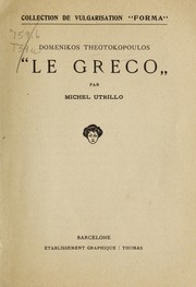 Cover of: Domenikos Theotokopulos, "Le Greco"