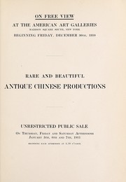 Cover of: Illustrated catalogue of...Chinese porcelains: jades, rock crystal, Sung and Yuan pottery...and...antique Chinese rugs