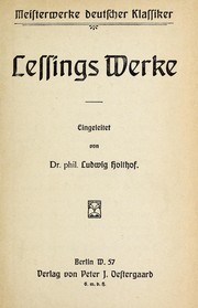 Cover of: Lessings Werke