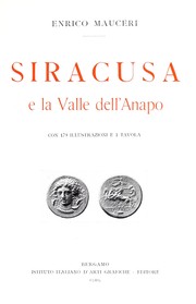 Cover of: Siracusa e la valle dell'Anapo