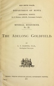 Cover of: The Adelong goldfield
