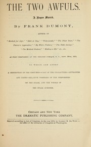 Cover of: The two awfuls: a Negro sketch