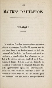 Cover of: Les maitres d'autrefois, Belgique-Hollande by Eugène Fromentin