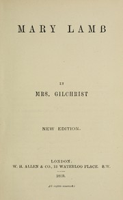 Cover of: Mary Lamb