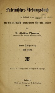 Cover of: Lateinisches uebungsbuch im anschlusz an ein grammatikalisch geordnetes vocabularium von Dr. Christian Ostermann ...