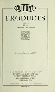 Cover of: Du Pont products