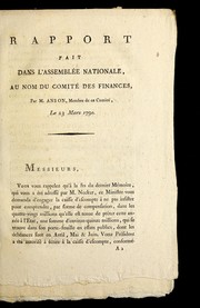 Cover of: Rapport et decret concernant la Caisse d'escomte by Pierre-Hubert Anson